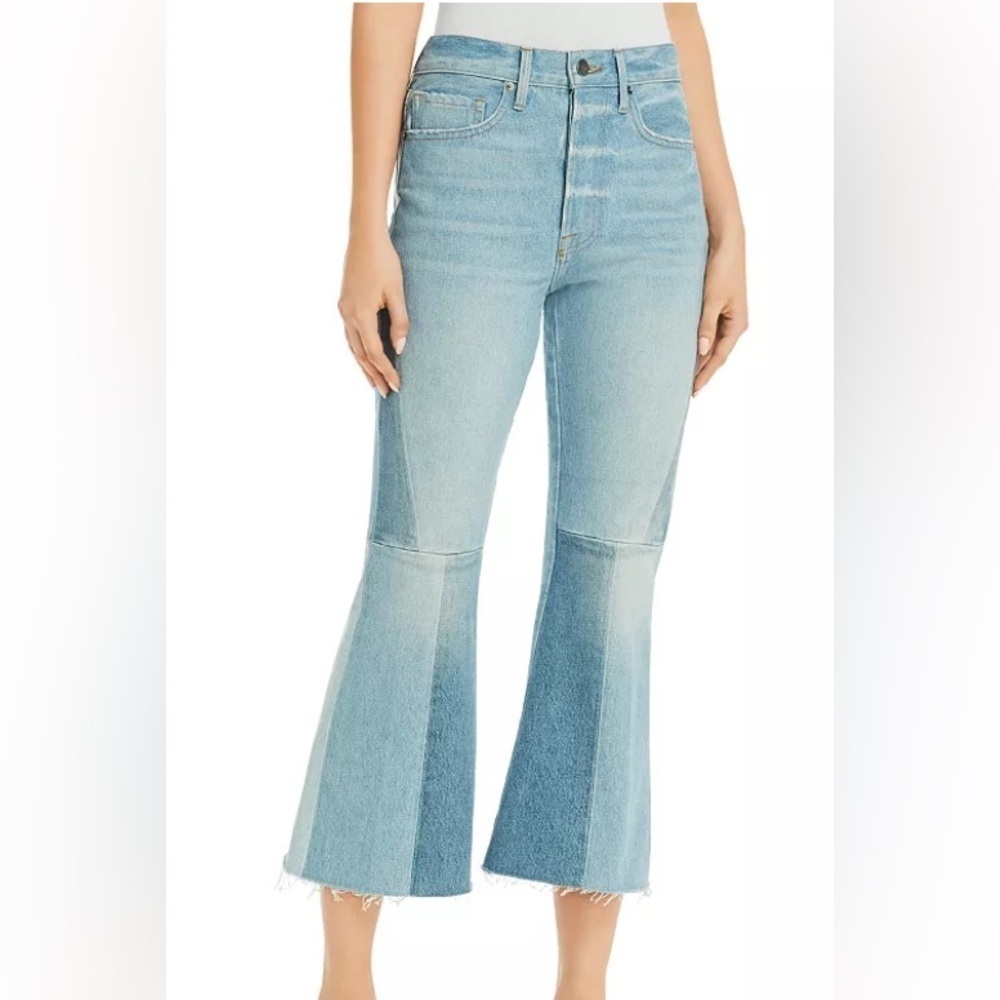 New‎ Frame Le Panel Cropped Flare Hurley Denim Jeans